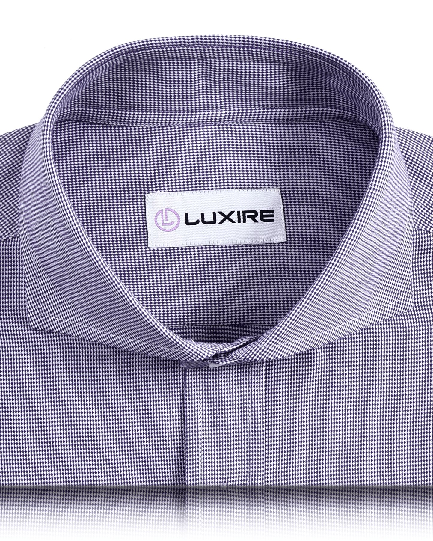 Checks:Purple On White Herringbone