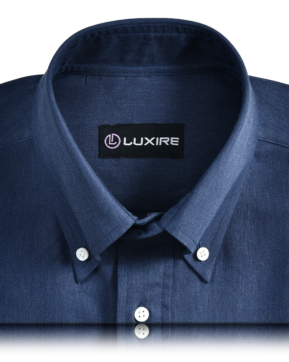 Navy Plain Oxford Shirt - 2