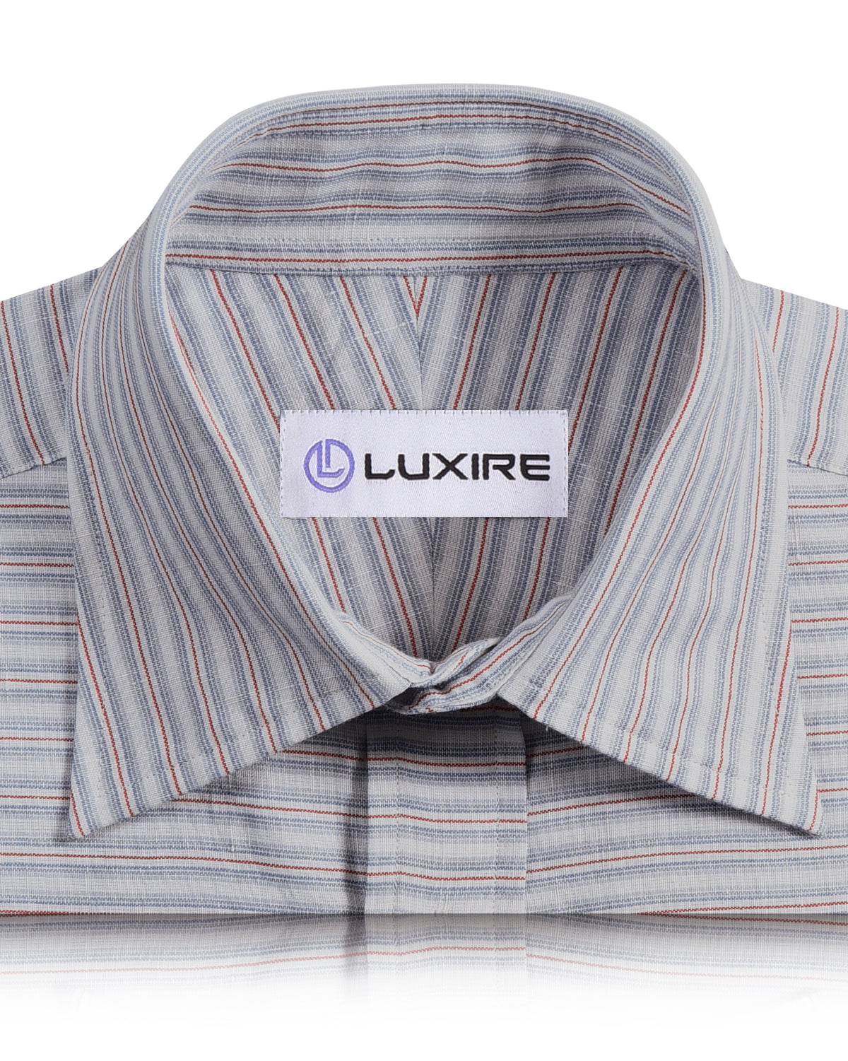 Cotton Linen: Blue Red Alternate Stripes - 2