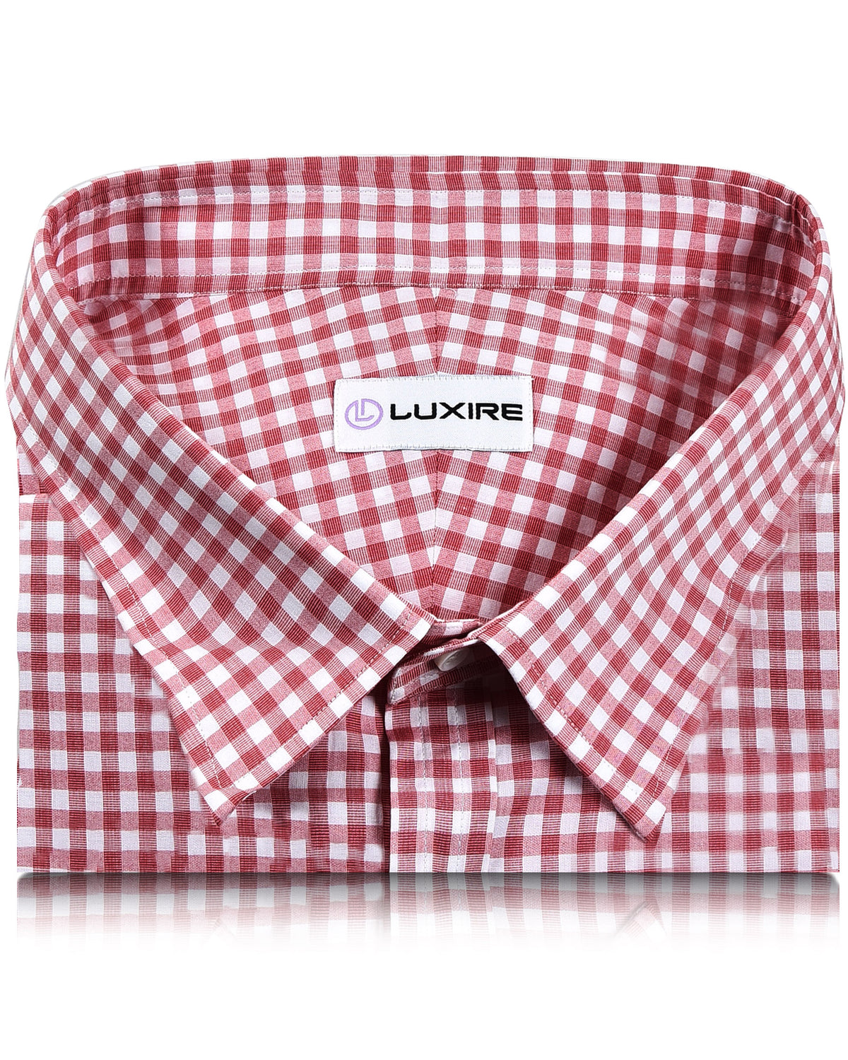 Red End on End Gingham Checks - 2