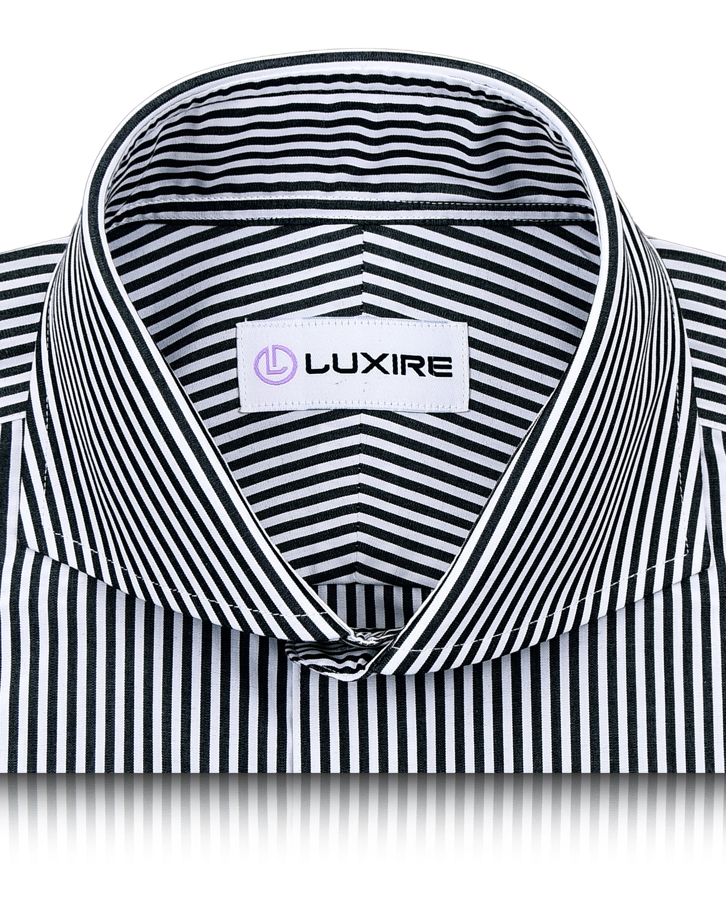 Dark Black Pencil Stripes On White