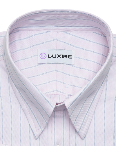 Pink and Navy Stripes Shirt