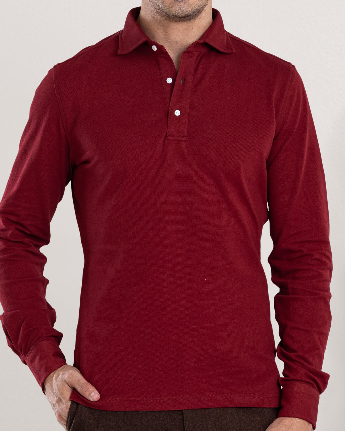 Maroon Polo T-Shirt - 1