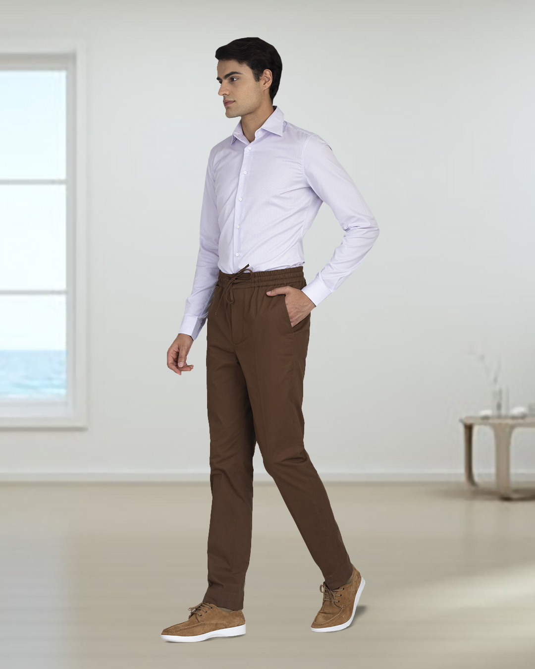 Mauve Pencil Stripes - 4