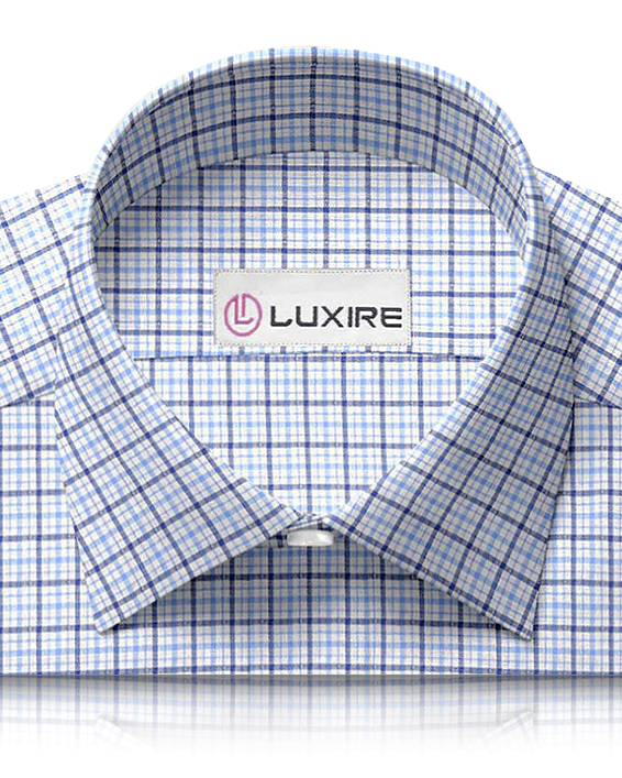 Linen: Shades Of Blue Stripes Tattersall - 2