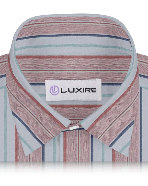 Linen: Blue Green Red Madras Stripes - 2