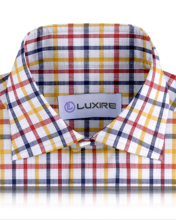 Checks: Red Navy Yellow Tattersall Chambray