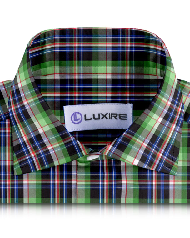 Green Black Blue Madras Checks