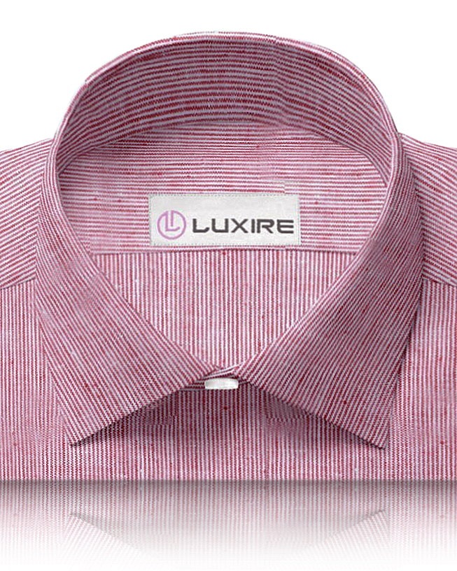 Linen: Red White Slub Chambray - 2