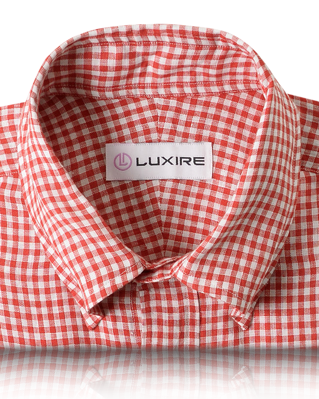 Linen: Red White Gingham Checks - 2