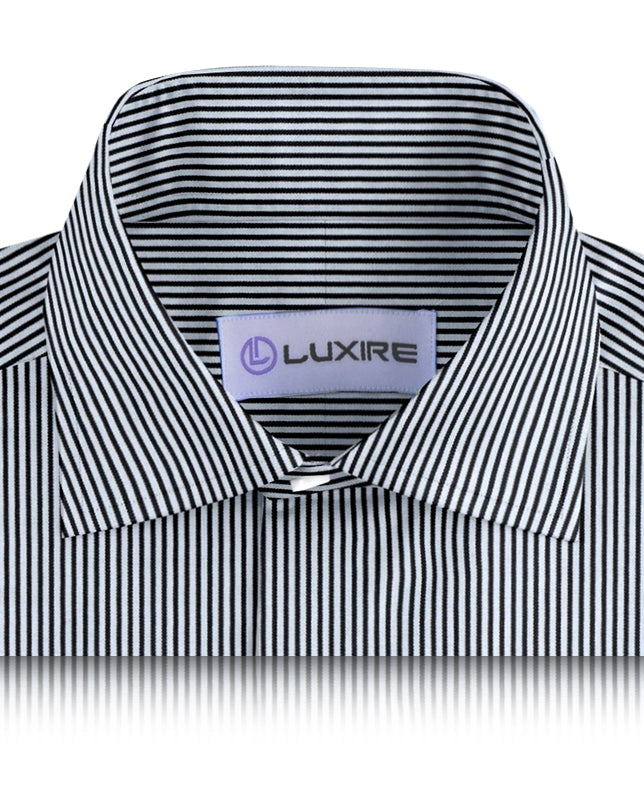 Monti Black Dress Stripes on White Shirt - 2