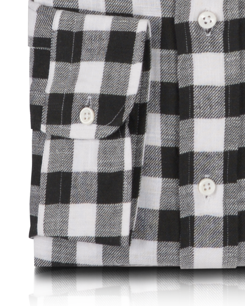 Black White Macro Gingham Checks - 3