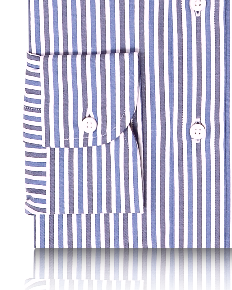 Brembana White Blue Candy Stripes Shirt - 3