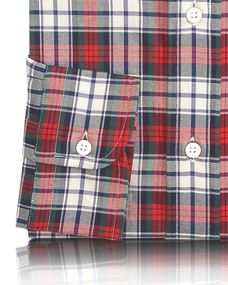 Red Blue Tartan Twill - 3