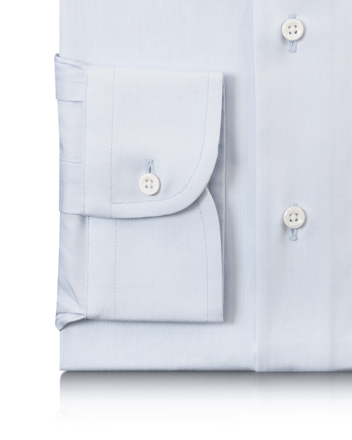 Pale Blue Herringbone Shirt - 3
