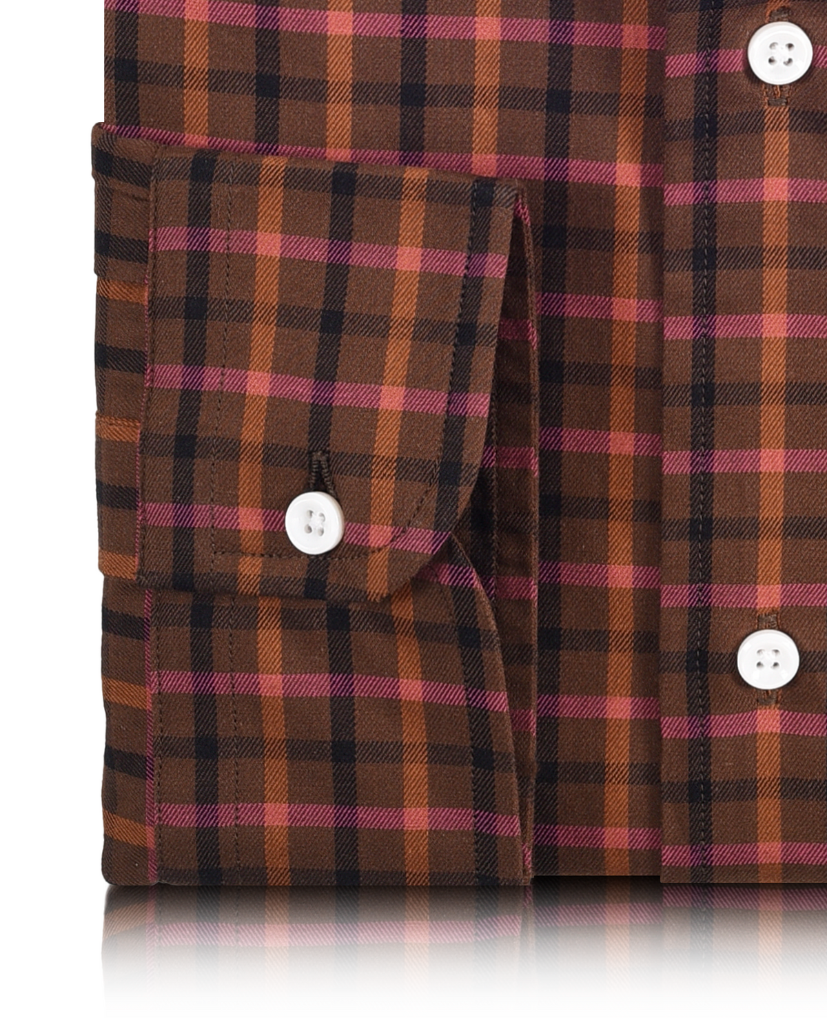 Checks: Pink Tan Black Tattersall - 3