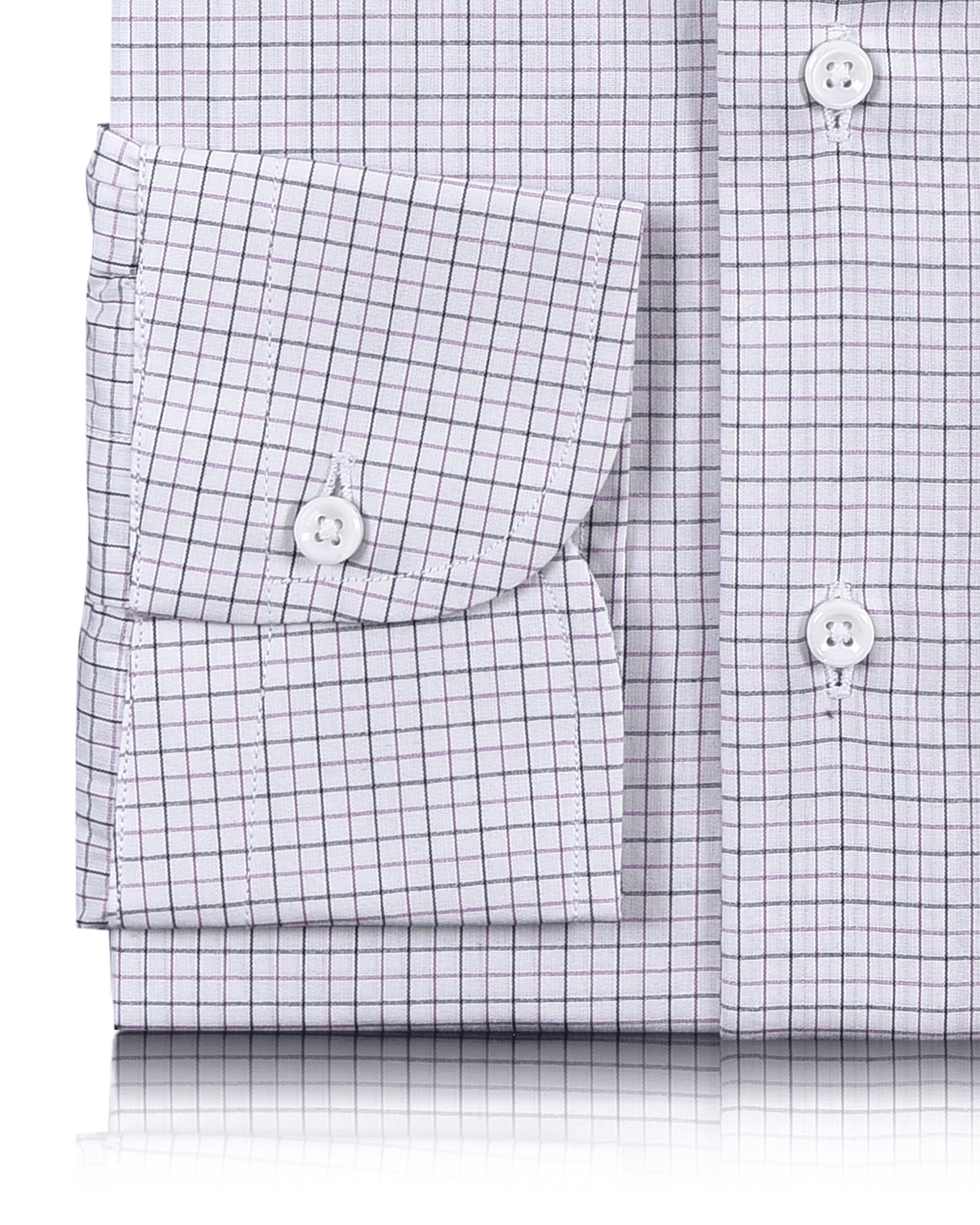 Purple Black Tattersall Checks Shirt - 3