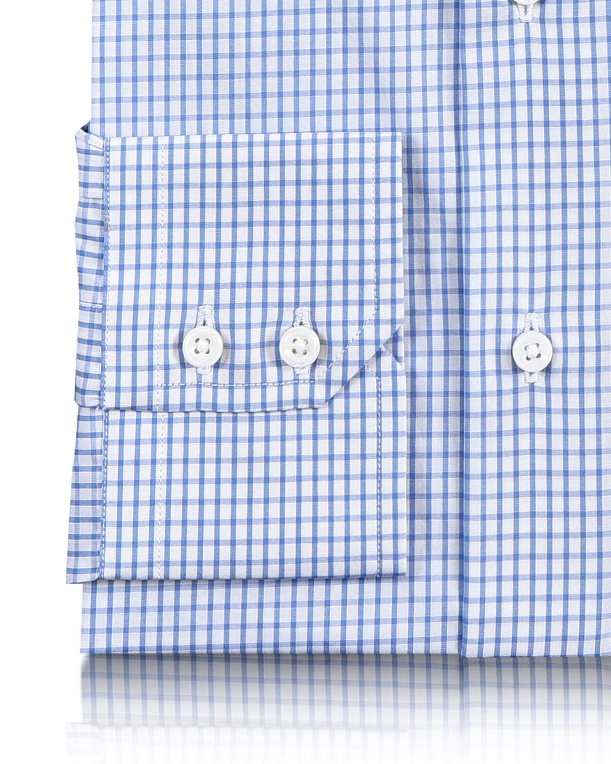 Brembana Light Blue White Graph checks Shirt - 3