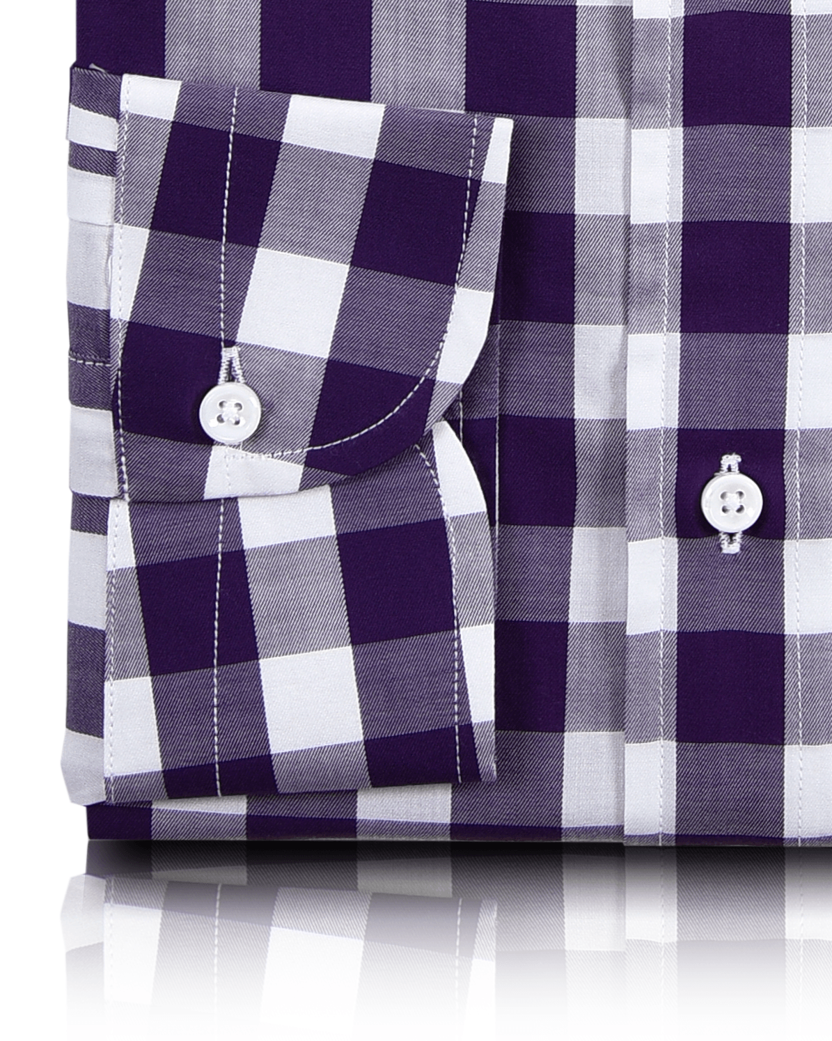 Monti Purple Mid Gingham Shirt - 3
