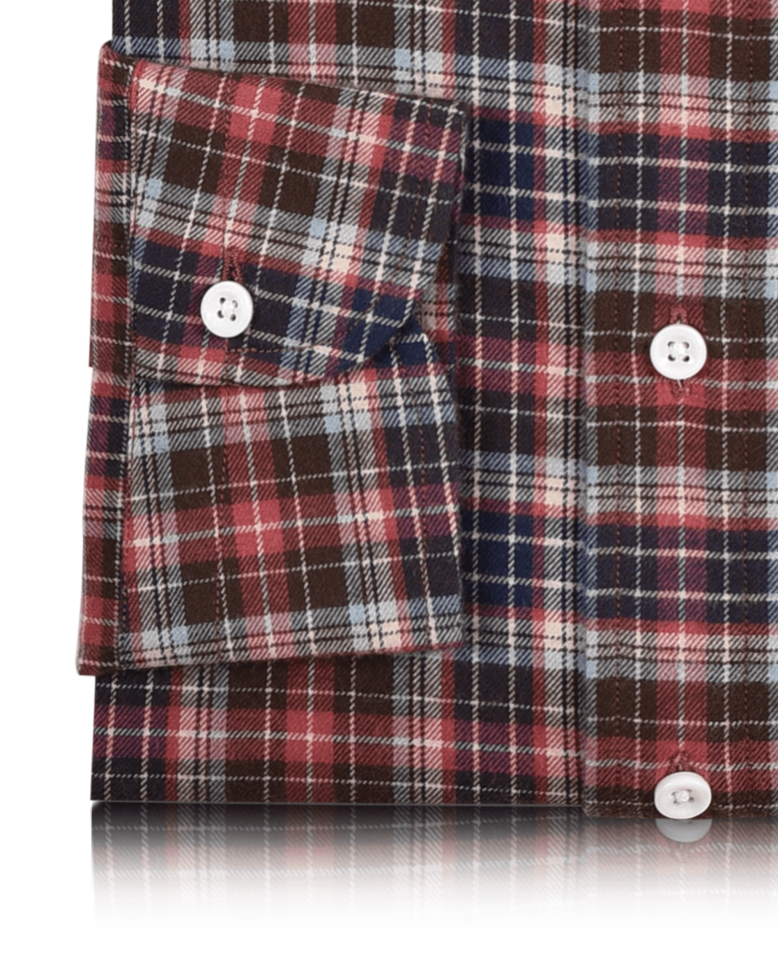 Pink Sky Brown Navy Madras Flannel Shirt - 3