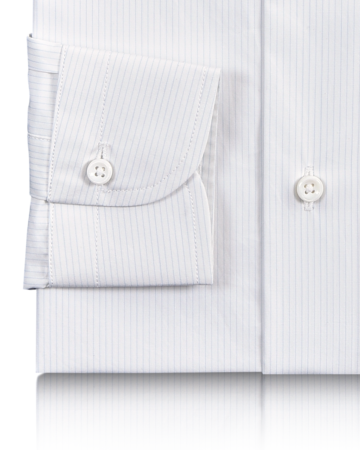 Brembana White Skyblue Pinstripes Shirt