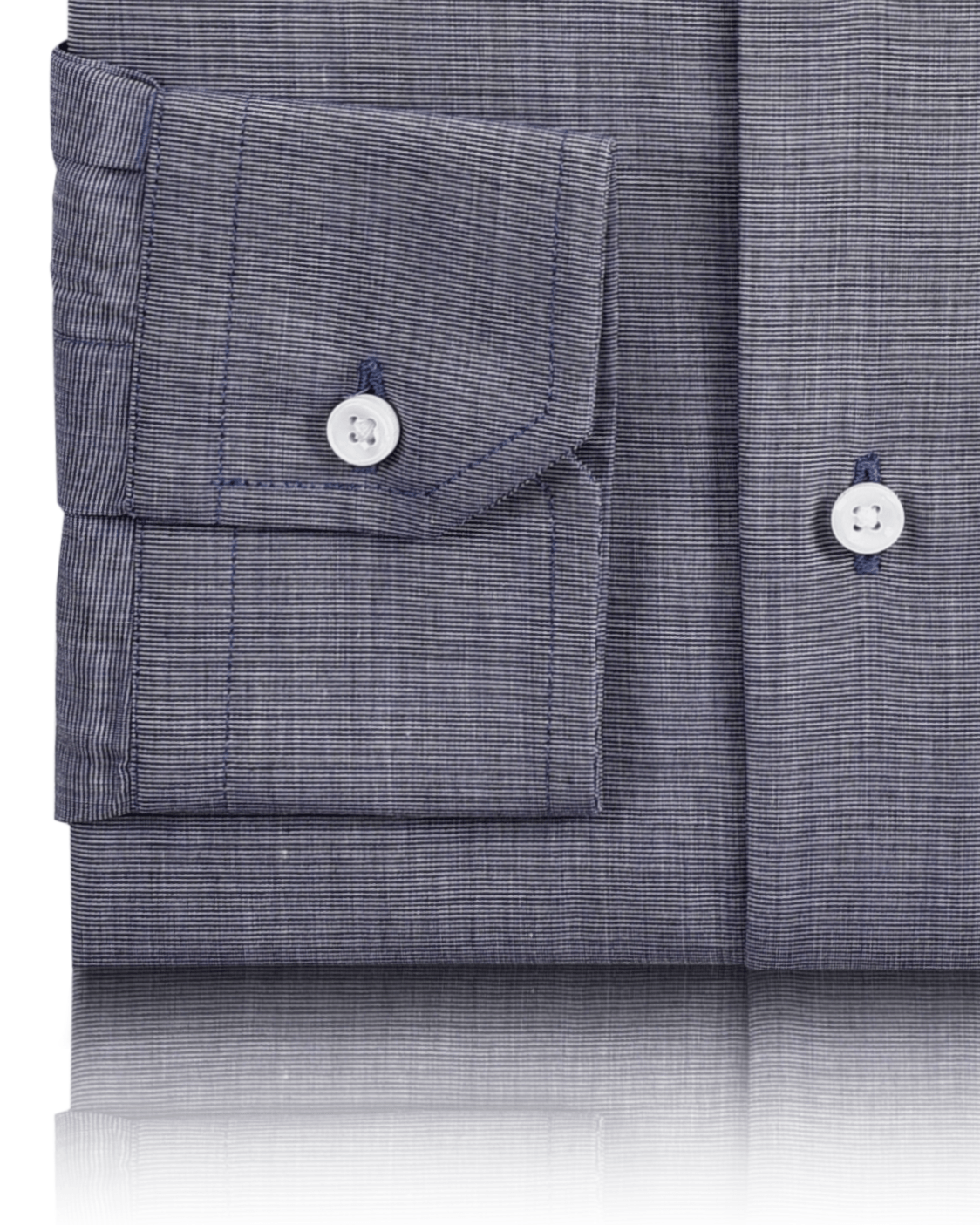 Navy End On End Dress Shirt