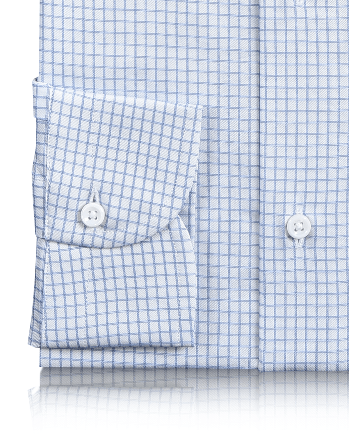 Monti Blue Dobby Graph Checks Shirt - 4