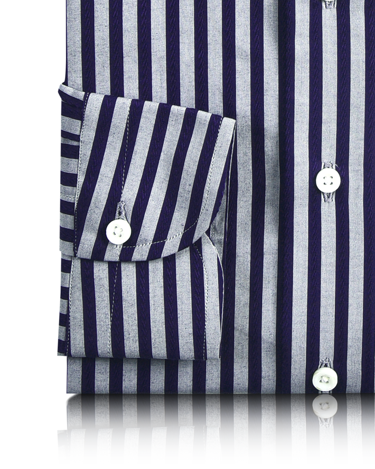 Grey Navy Bengal Stripes 120/2 - 3