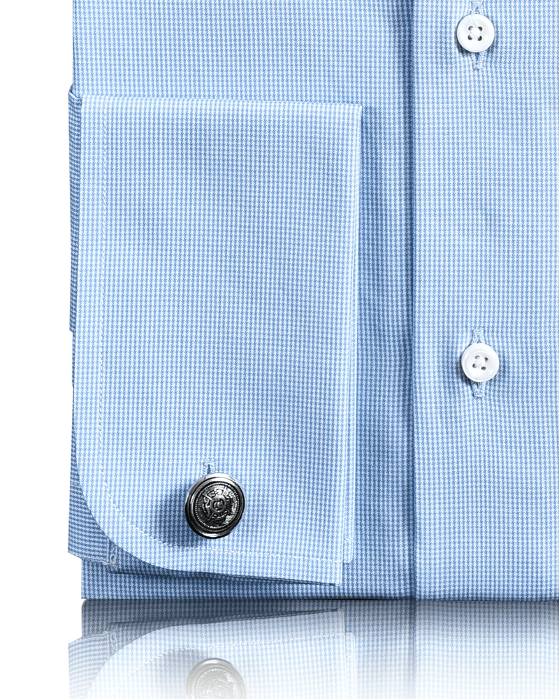 Light Blue Houndstooth Shirt