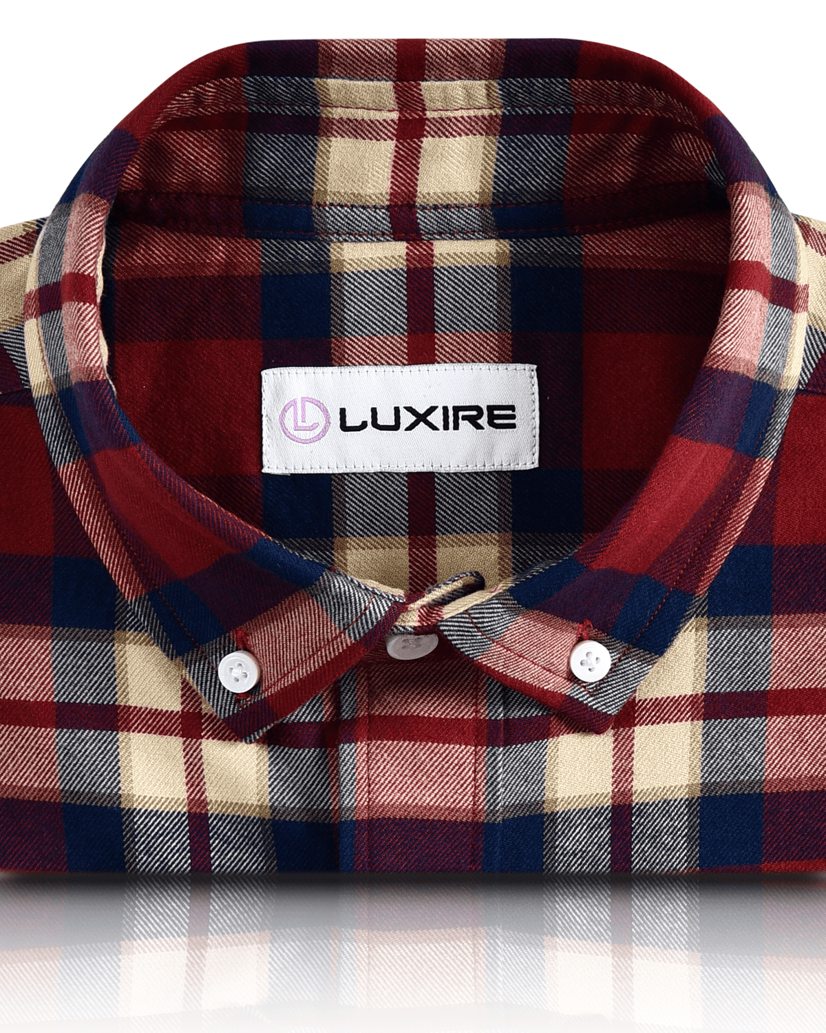 Red Blue Ecru - Tartan - 2