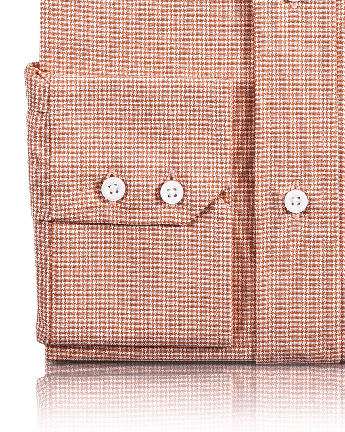 Orange Houndstooth Shirt - 3