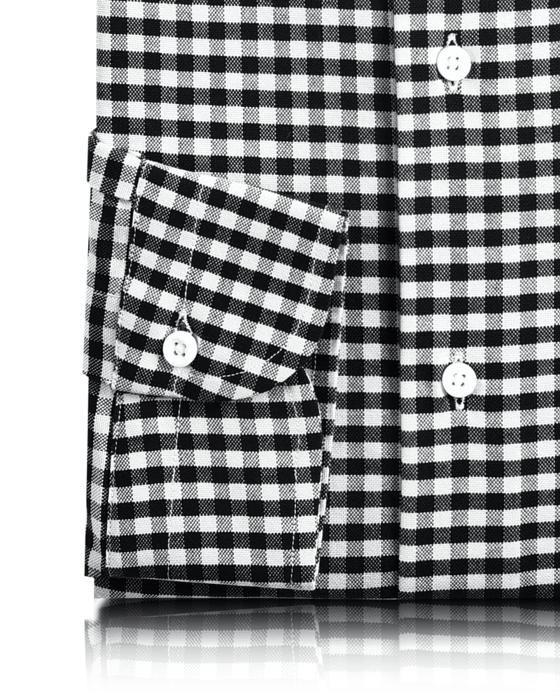 Black Ecru Gingham Shirt