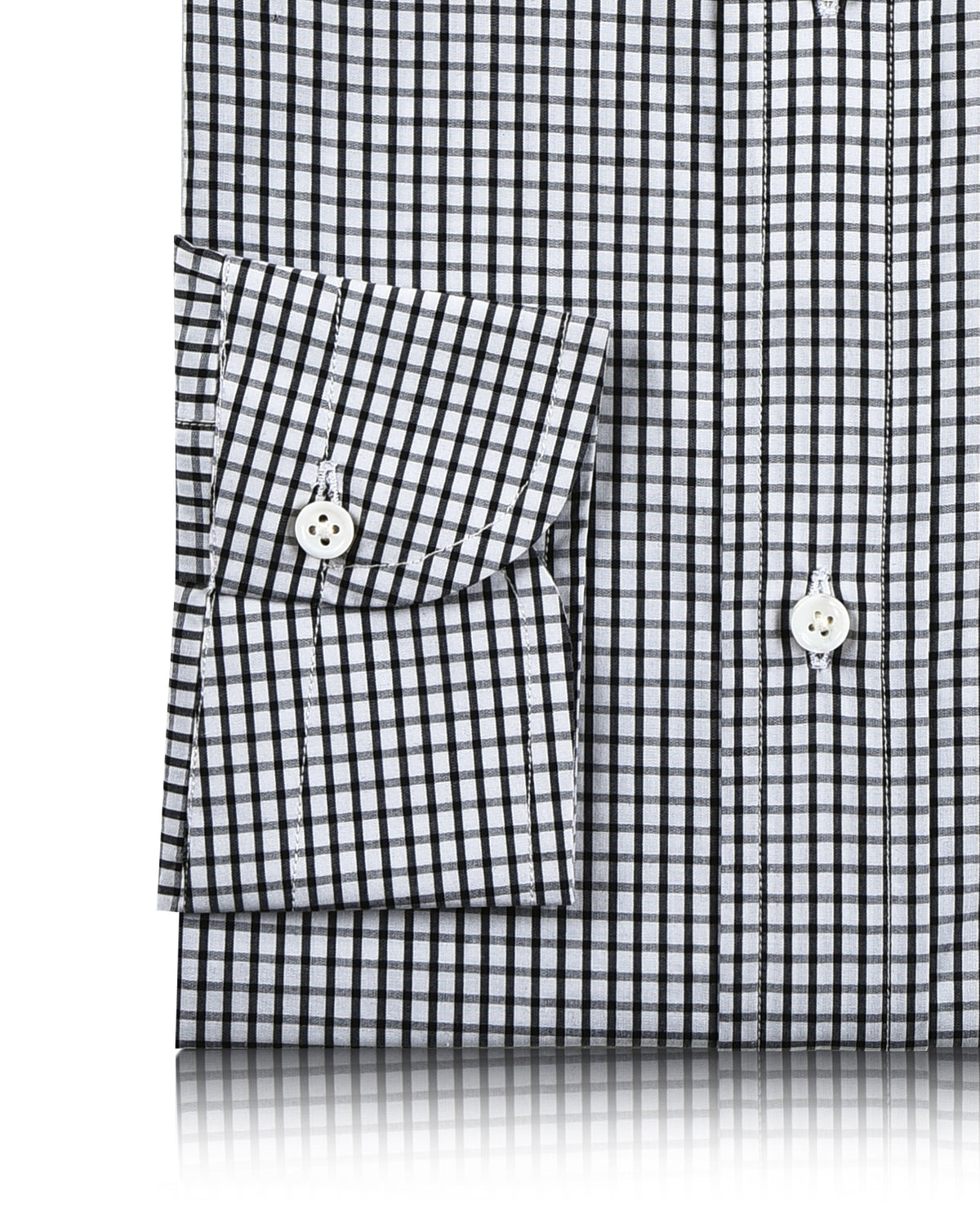 Brembana Black White Graph checks Shirt - 3
