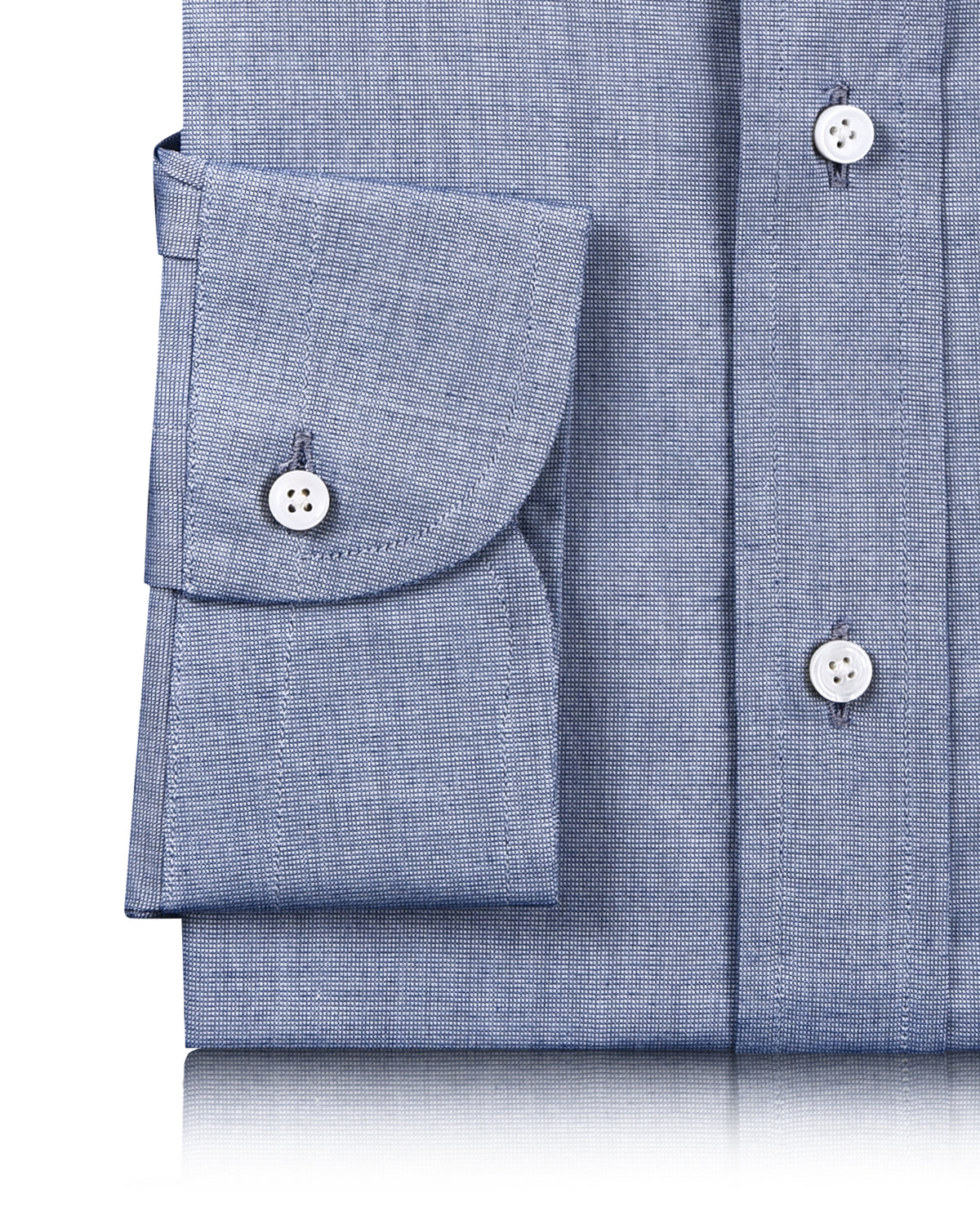 Cobalt Blue Dress Shirt End on End - 3