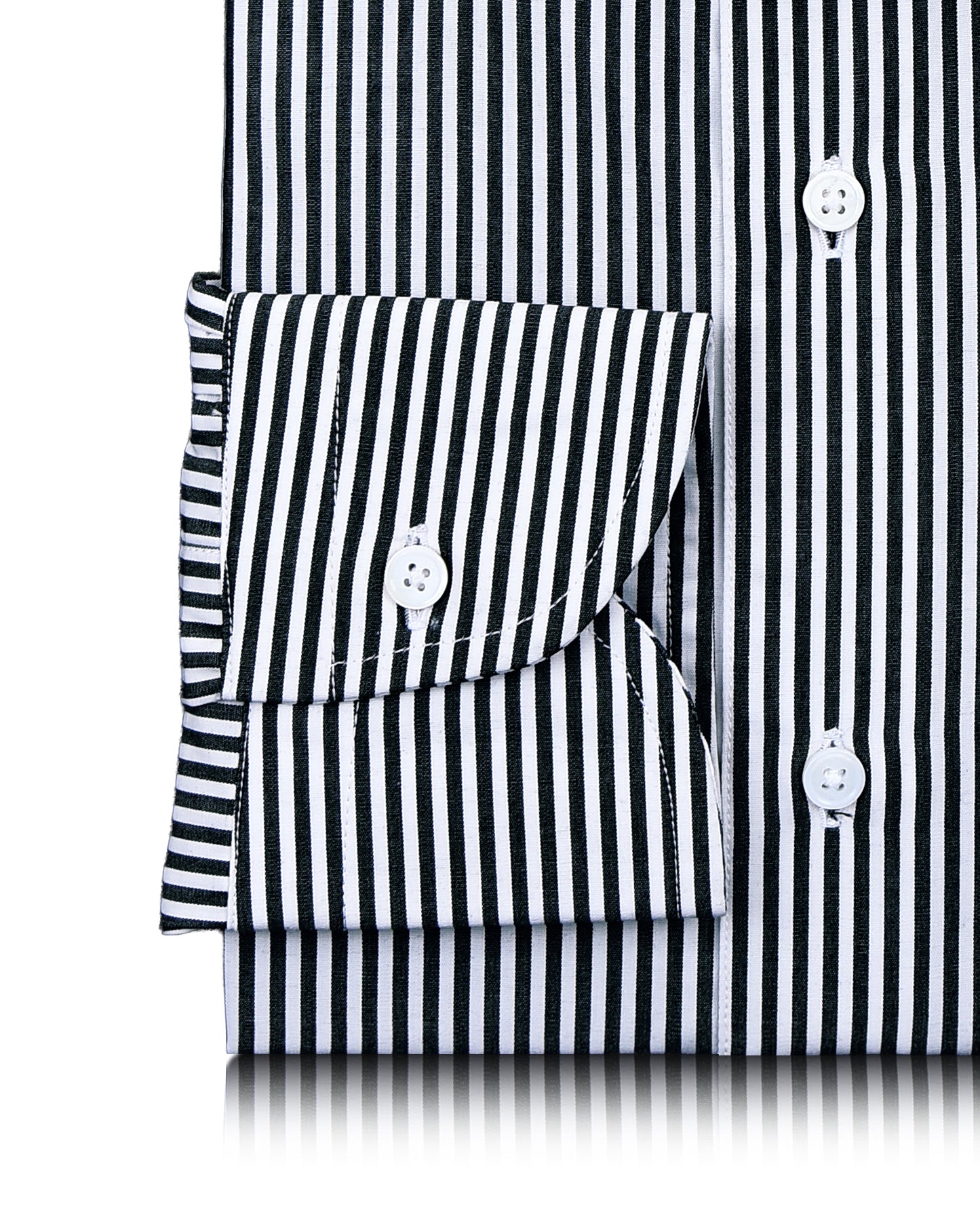 Dark Black Pencil Stripes On White
