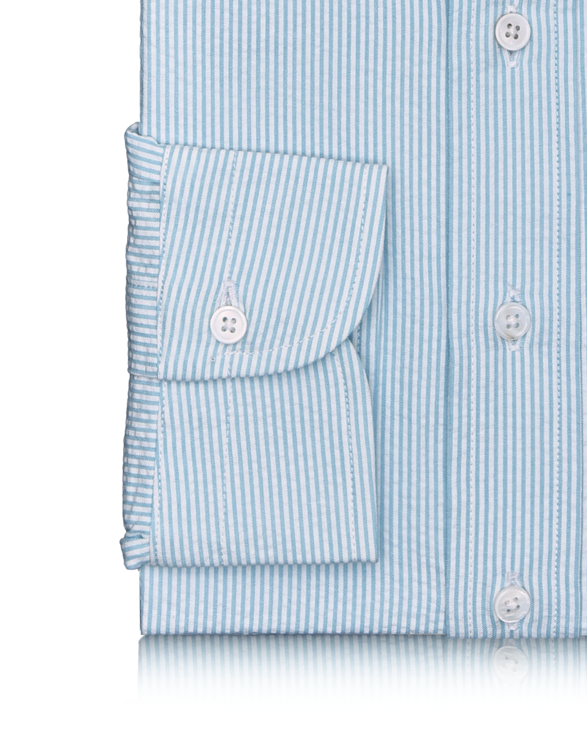 Alaskan Blue  Dress Stripes Seersucker - 3