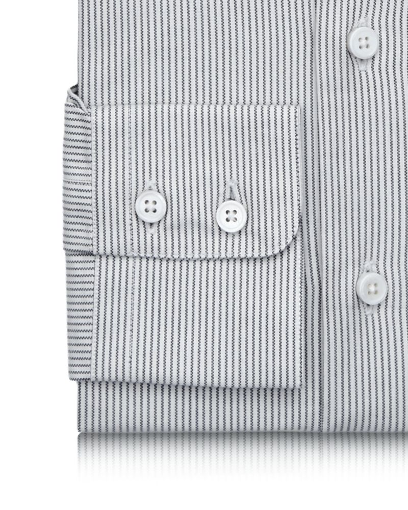 Black on White Pin Stripes