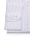 Pink and Navy Stripes Shirt