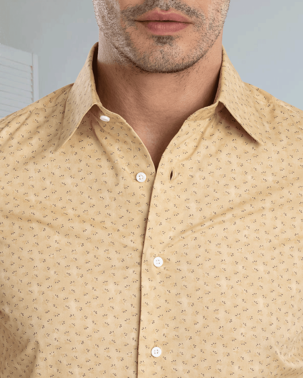 Mini Florals On Beige Shirt - 4