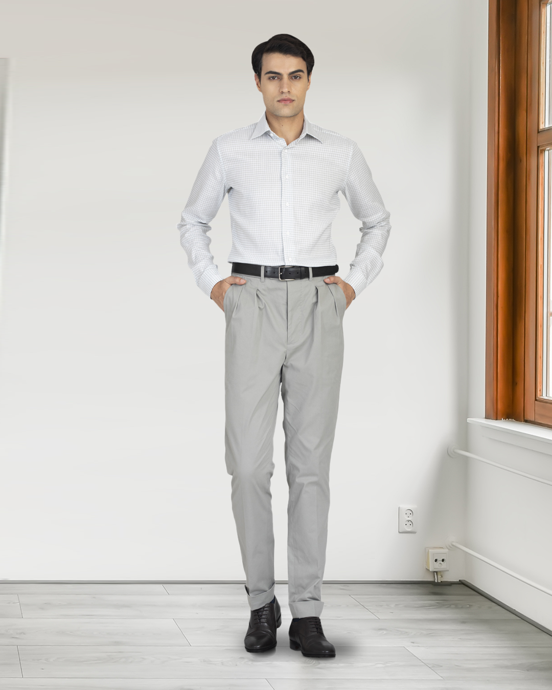 Pleated Dark Grey Dress Pant - 2