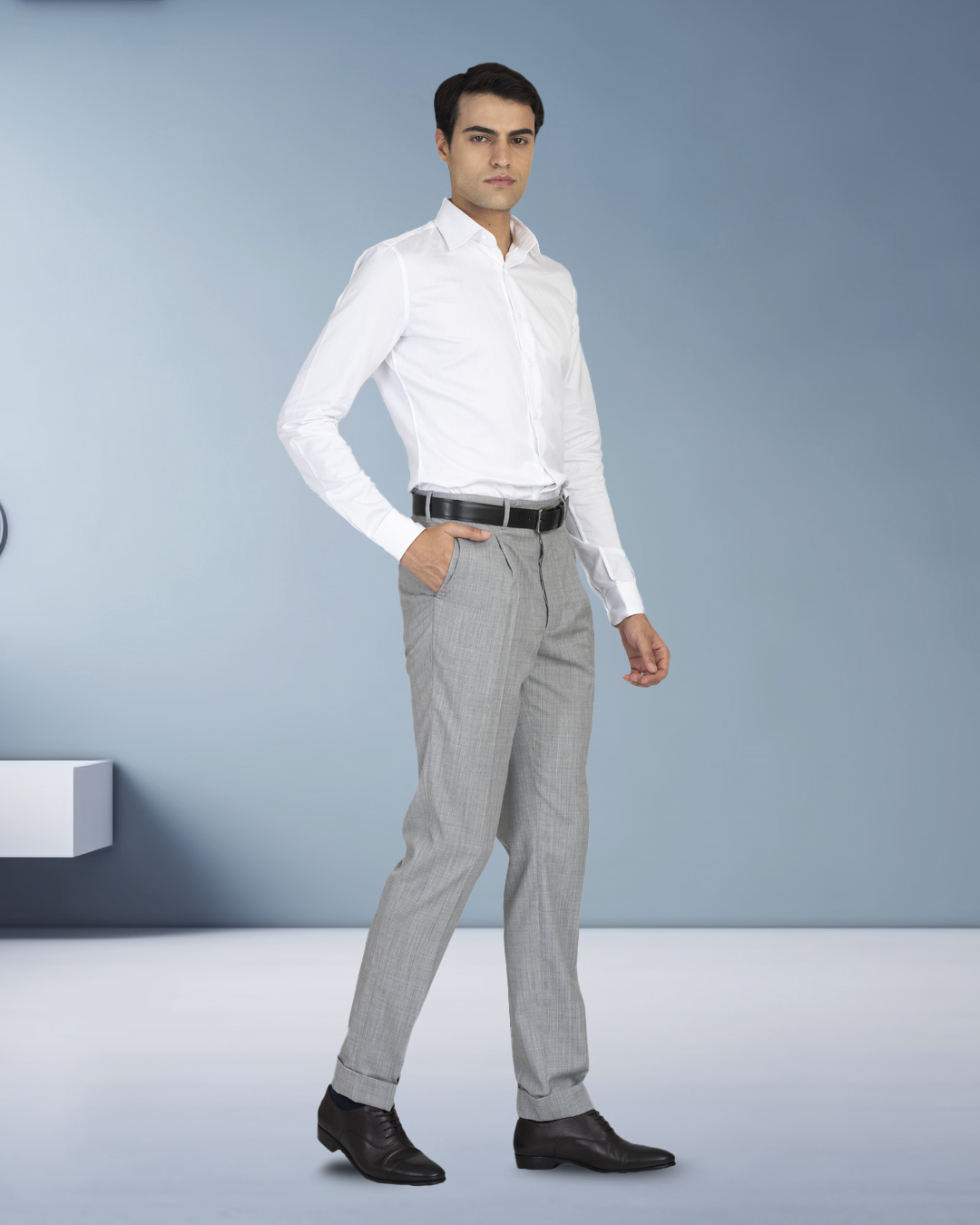 Washable Wool Grey Pant - 2