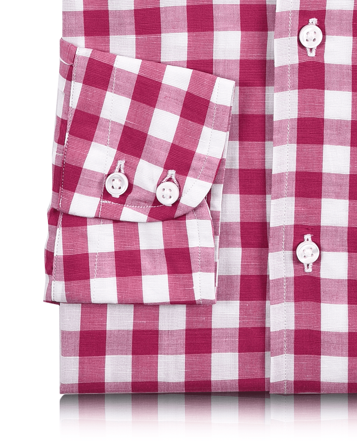 Cotton Linen - Pink White Gingham - 3