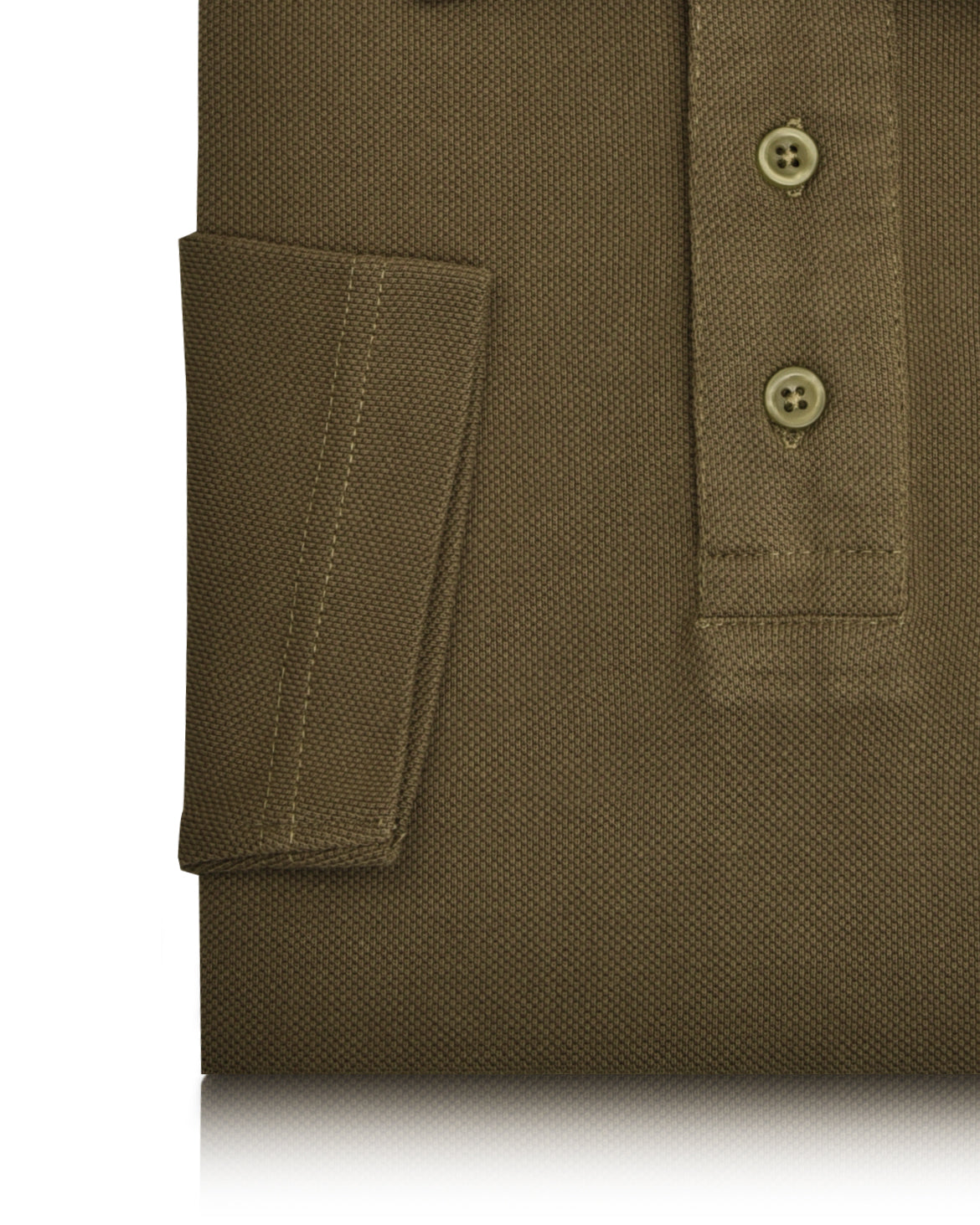 EZS Aria Olive Long Sleeve Polo