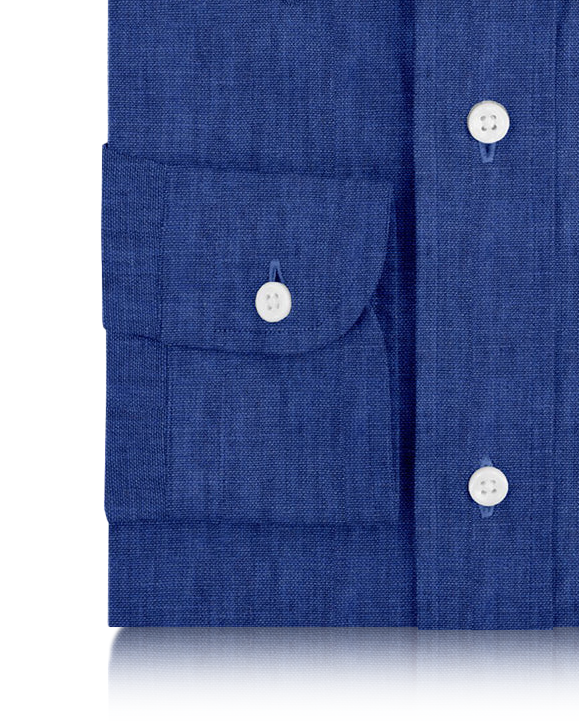 Linen: Plain Mid Blue - 3