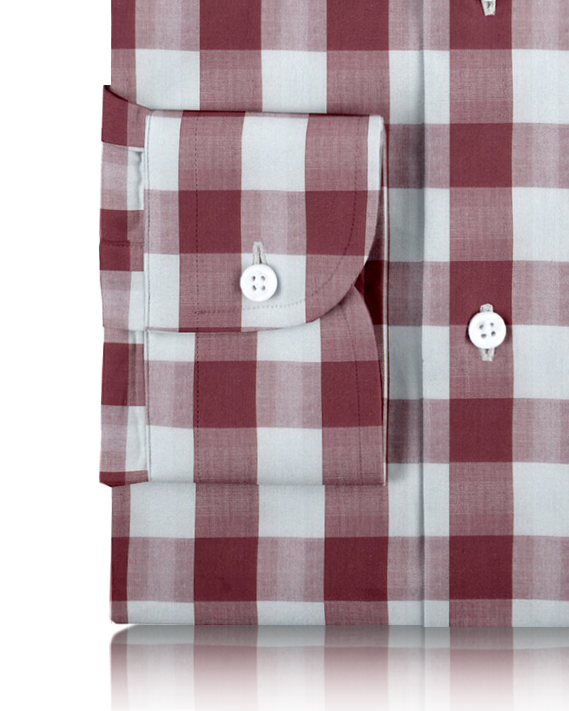 Friday Shirt: Red White Macro Gingham - 3