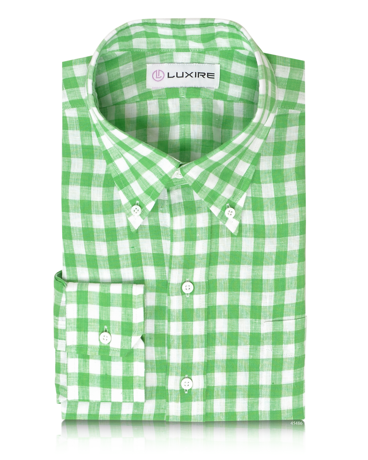 Linen:Spring Green White Gingham - 1