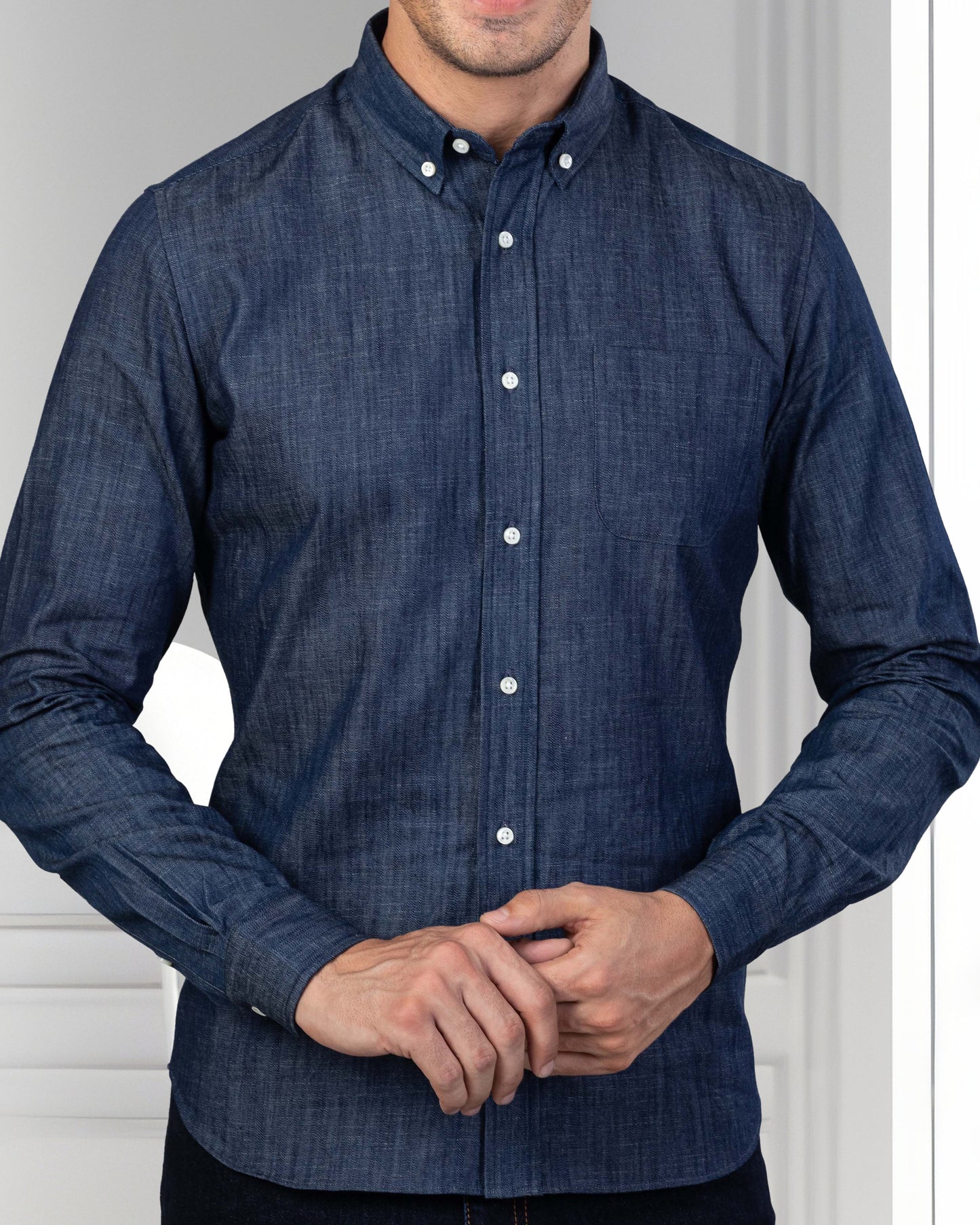 Dark Blue Denim Shirt