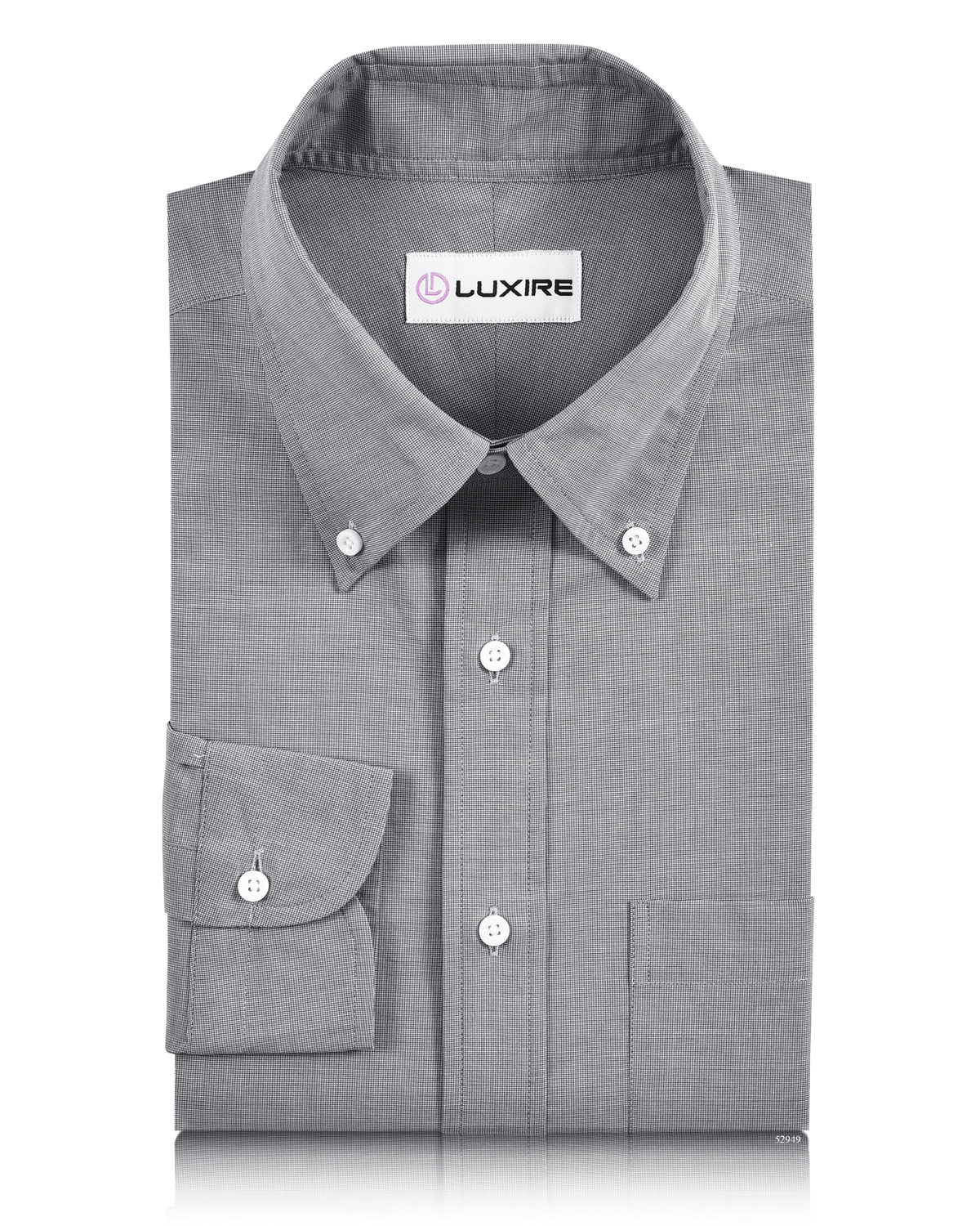 Dark Evening Grey End-on-End Shirt - 1