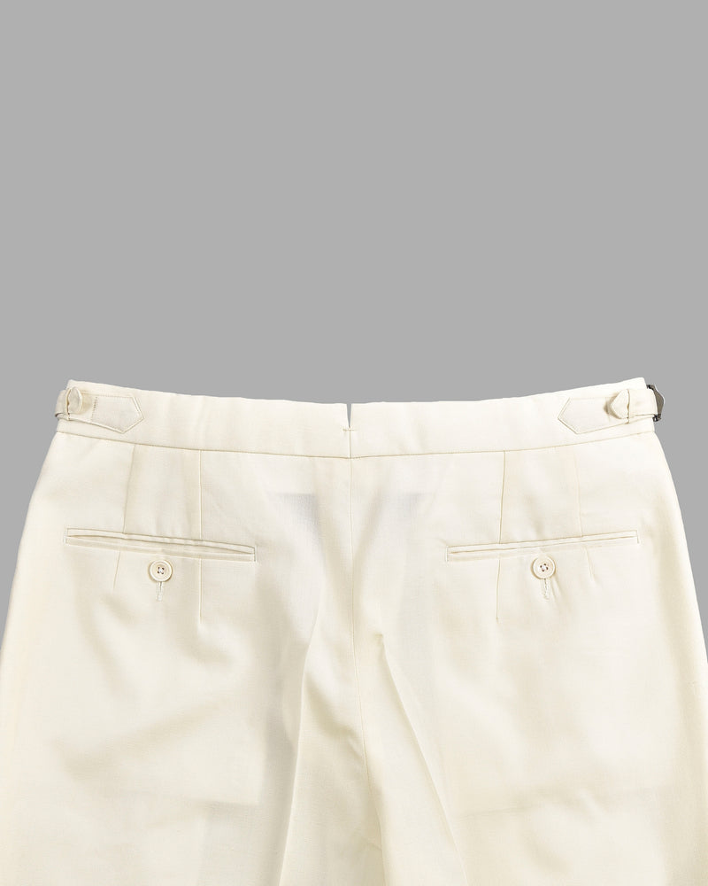 Dugdale Fine Worsted Pant - Cream Pant