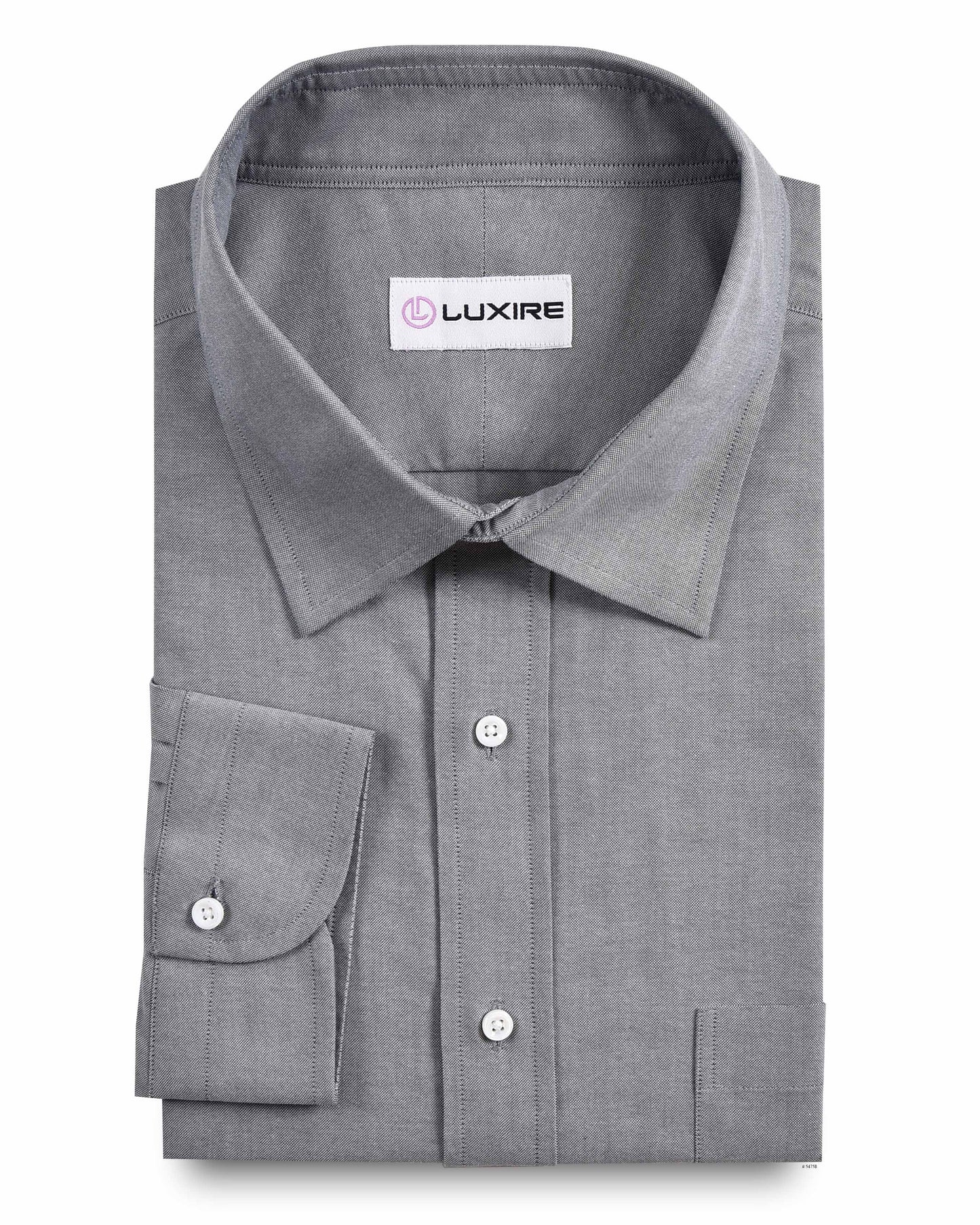 Grey Pinpoint Oxford Dress Shirt